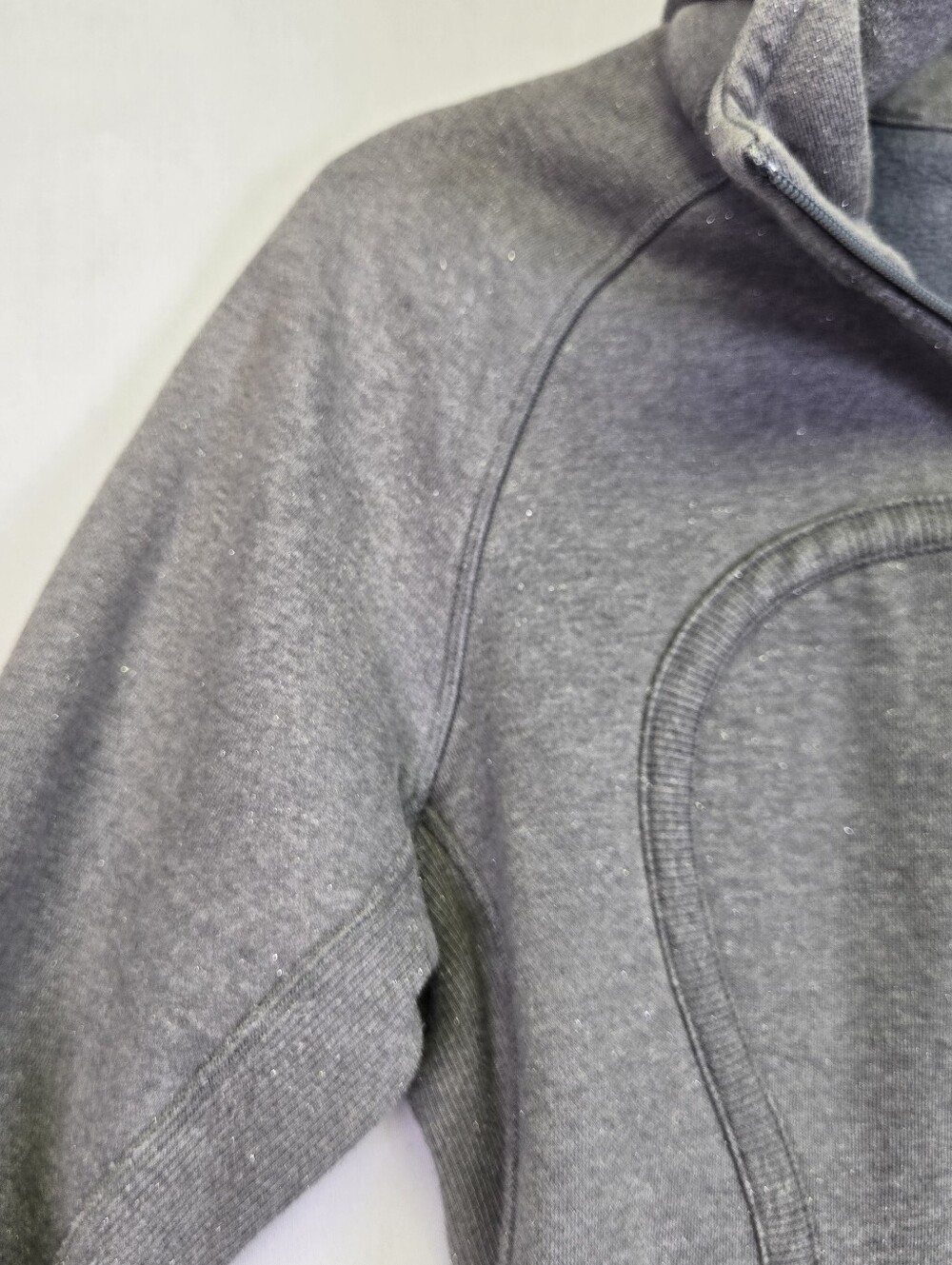Lululemon Scuba Jacket Full Zip Hoodie Size 8 Grey Sparkle - Picture 8 of 16